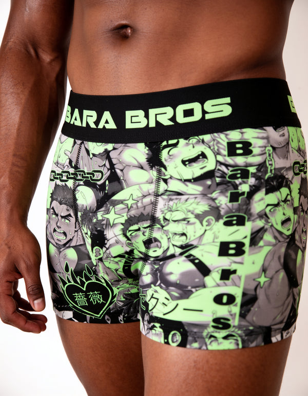 Green Bara Ahegao Men's Boxer Briefs