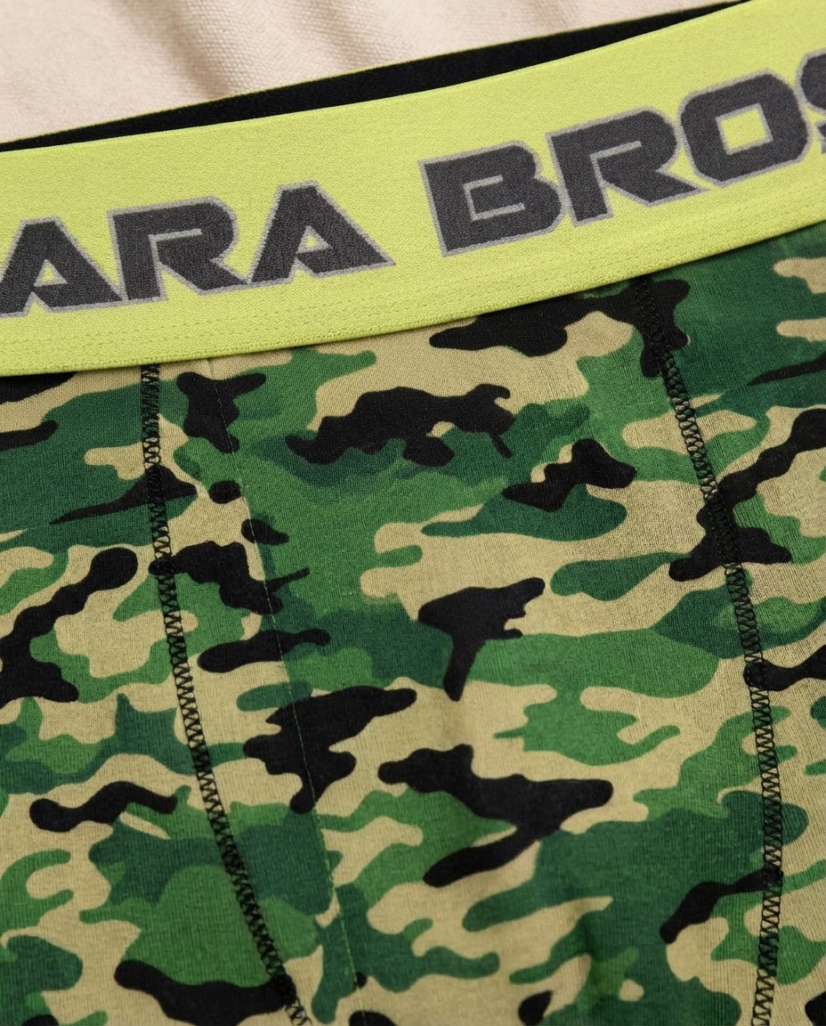 Green Camouflage Sexy Men's Boxer Briefs