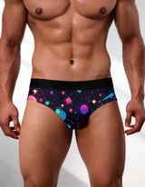 Galaxy Print Men's Mid Rise Briefs