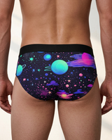 Galaxy Print Men's Mid Rise Briefs