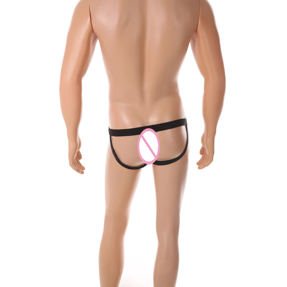Men's Solid Thong – Low-Rise Mesh Jockstrap Underwear