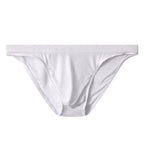 2025 new Solid color men's briefs one-piece low waist triangle breathable youth underwear solid color loose pants D2024