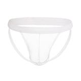 Men's Solid Thong – Low-Rise Mesh Jockstrap Underwear