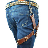 Rock Punk Thigh Garters Belt Leg Harness, Chain Jeans Chains for Women and Men, Goth Cosplay Steampunk