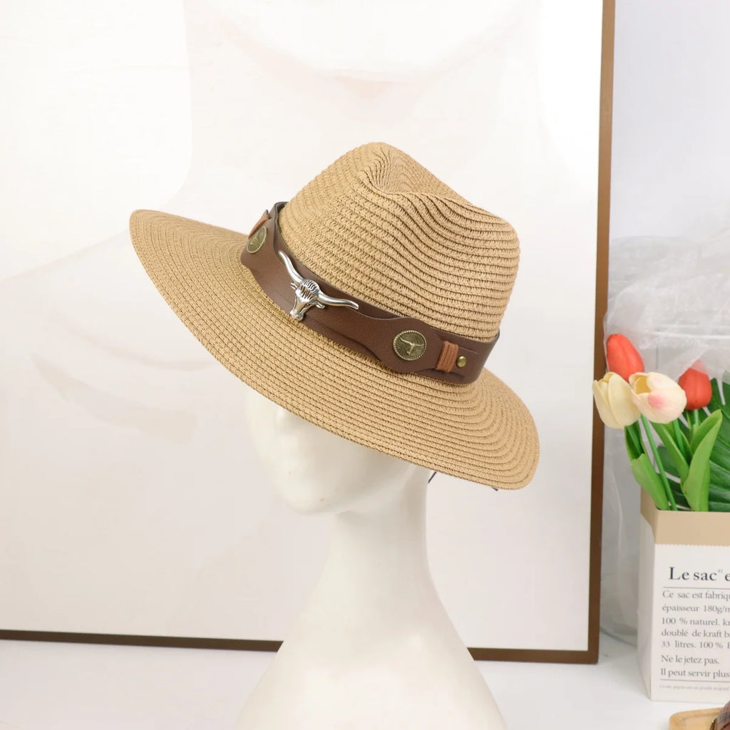 Elegant Summer Straw Hat With Pearls And Mesh Veil, Women's French Style Sun Protection Hat With Butterfly Bow,  Breathable
