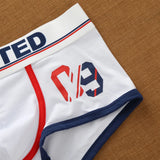 Men's Korean Letter Pure Cotton Low Waist Underwear Elastic Style Fashion Trendy Flat Corner Pants