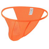 Solid color simple men's U convex bag mesh underwear low waist high fork half hip wrap comfortable small triangle CMF038