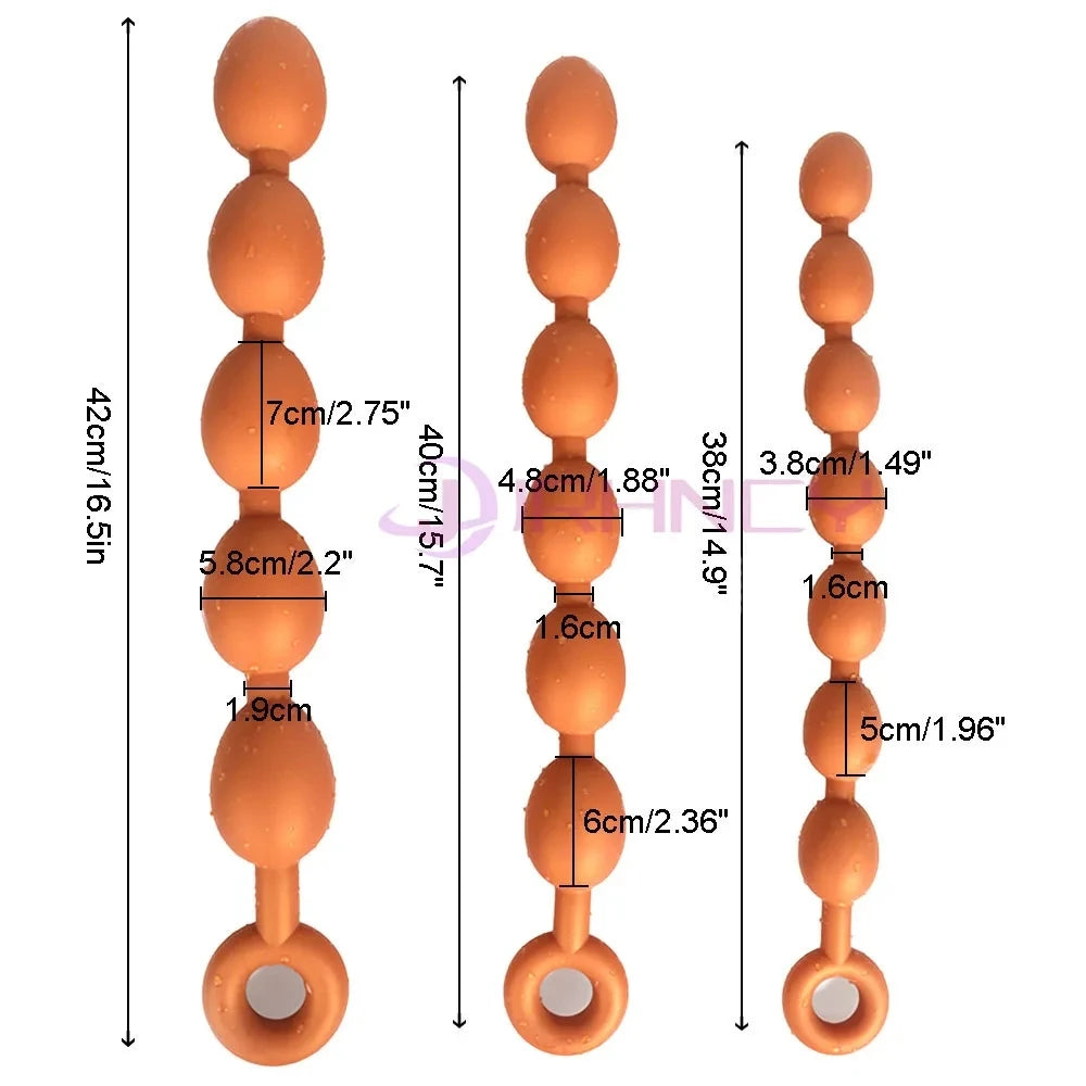 7 Egg Silicone Anal balls Sex Toy