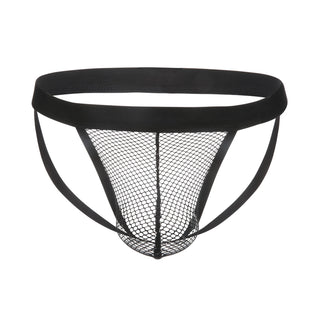 Men's Solid Thong – Low-Rise Mesh Jockstrap Underwear