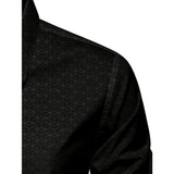FGKKS Men Black Shirt Brand New European Luxury Plaid Long Sleeve Smart Casual Elastic Wrinkle-free Male Business Dress Shirts
