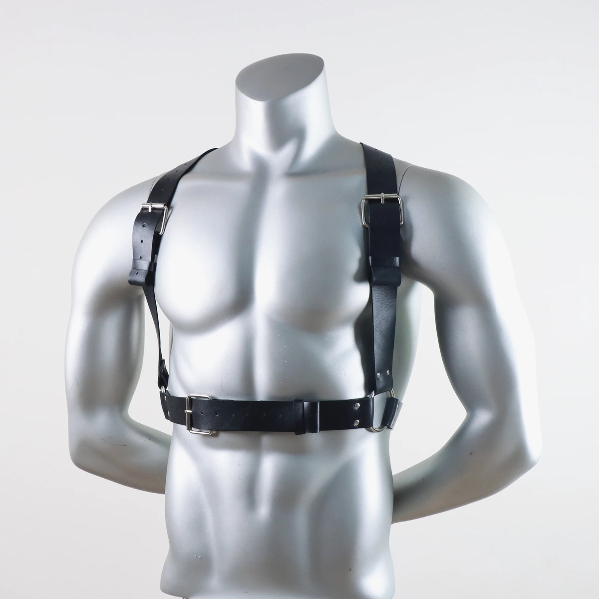 Punk Women Waist Belts PU Leather Fashion Body Chain Belt Circle Rave Accessories Belt Adjustable Gothic