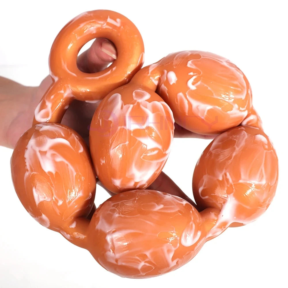 6 Egg Silicone Anal balls Sex Toy