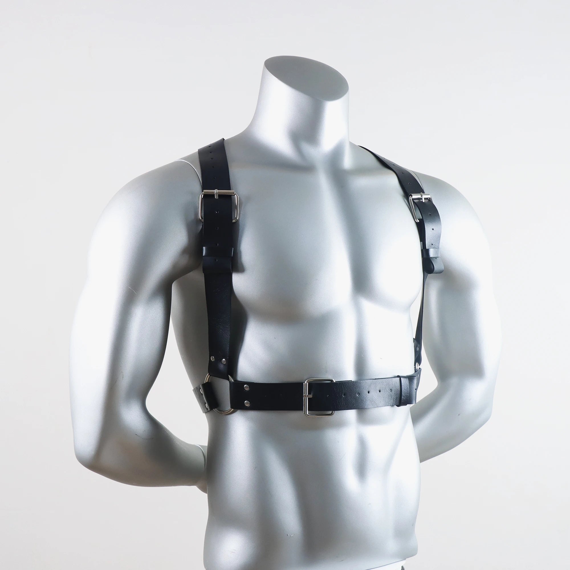 Punk Women Waist Belts PU Leather Fashion Body Chain Belt Circle Rave Accessories Belt Adjustable Gothic Secondary image