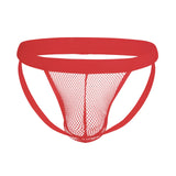Men's Solid Thong – Low-Rise Mesh Jockstrap Underwear