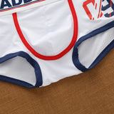 Men's Korean Letter Pure Cotton Low Waist Underwear Elastic Style Fashion Trendy Flat Corner Pants