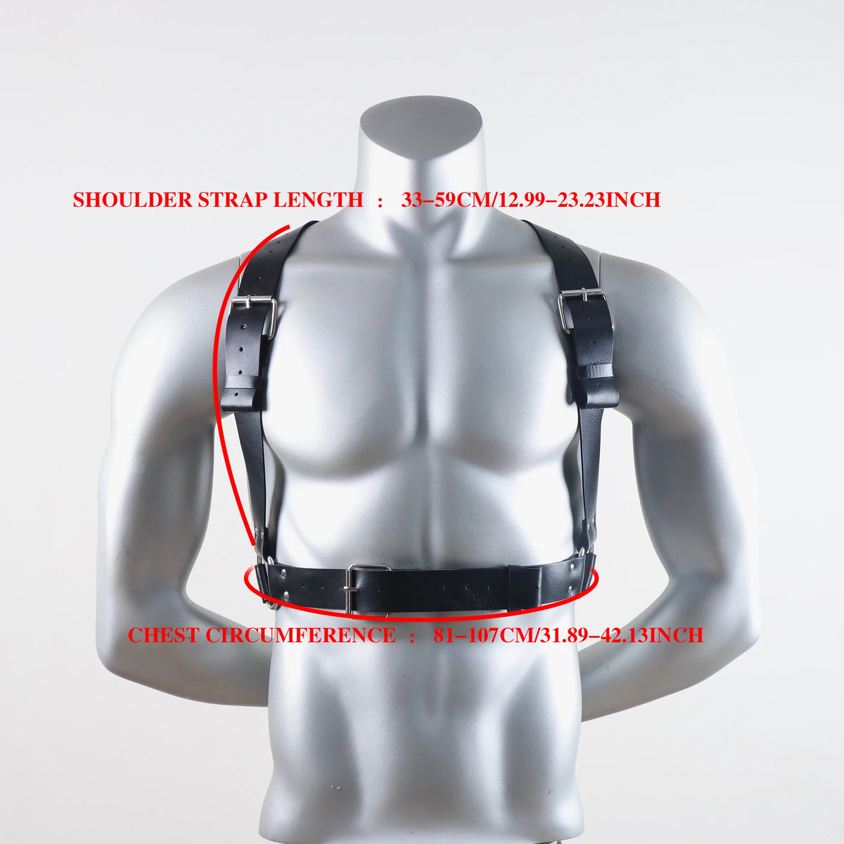 Punk Women Waist Belts PU Leather Fashion Body Chain Belt Circle Rave Accessories Belt Adjustable Gothic