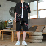 Men's Printed Shirt and Shorts Set