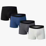 4 pieces European and American MEN'S Solid Color Boxer Underwear Comfortable Swimming Trunks Oversized Juvenile