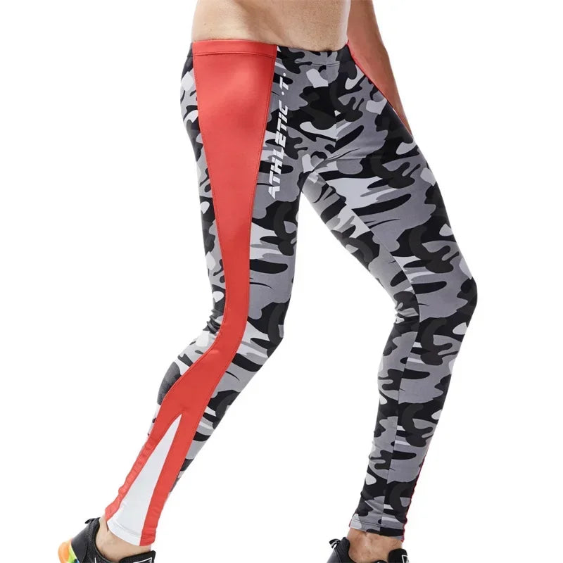 Men Running Compression Leggings Quick Dry Tights Jogging Pants Tights Men Sports Trousers Compression Camouflage Athletic Pants