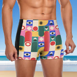 Retro Abstract Pattern Men's Swimming Trunks