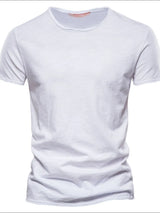 model wearing – Men's Full Size Round Neck Short Sleeve T-Shirt Plus Size | Bara Bros