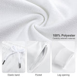 Men's white polyester bottoms