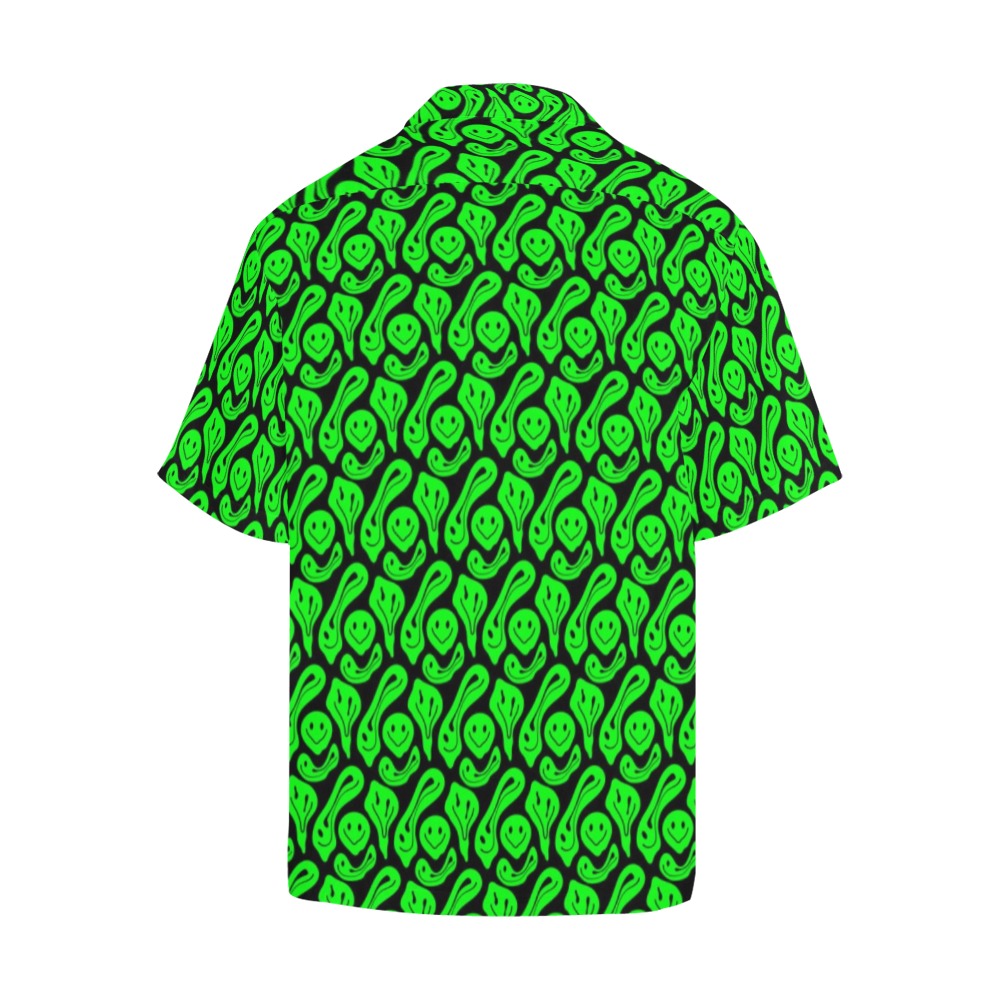 Trippy Smiley Face Pattern Hawaiian Shirt