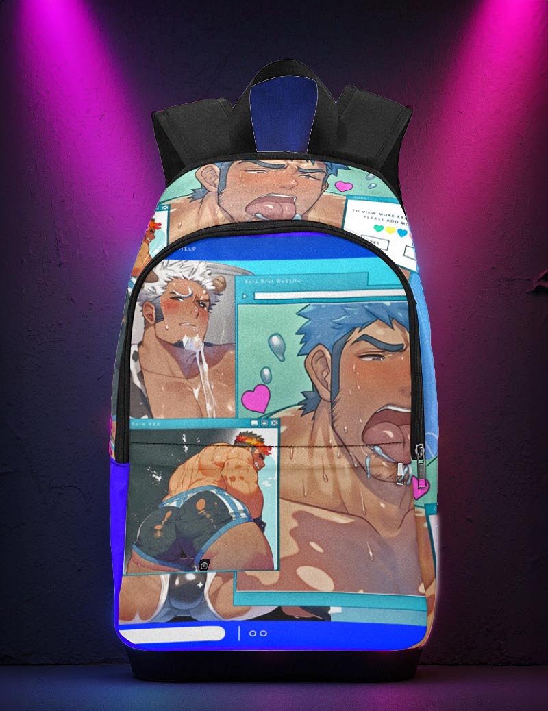Bara Art Webpunk Vaporwave Fabric Backpack - Bara Bros Main image