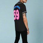 Bara Bros 69 Black Baseball Jersey for Men - Bara Bros