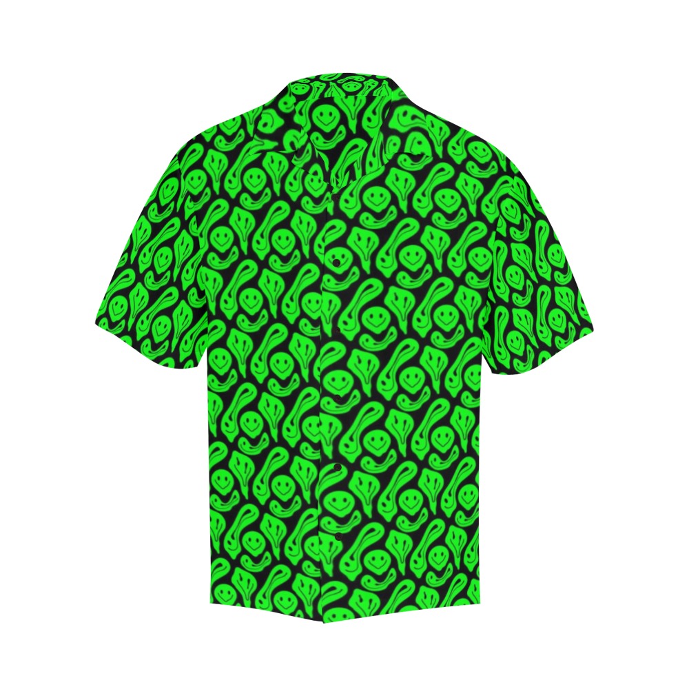 Trippy Smiley Face Pattern Hawaiian Shirt