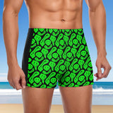 Men's white polyester swim shorts