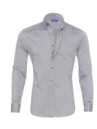 Men's Full Size Classic Button-Down Long Sleeve Business Shirt Plus Size