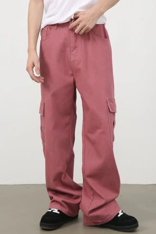 Men's Mid Rise Jeans with Cargo Pockets
