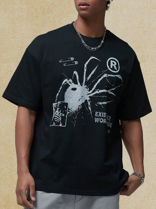 Men's Graphic Round Neck Half Sleeve T-Shirt
