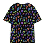 Pride Neon Sign Men's Plus Size Drop Shoulder T-Shirt