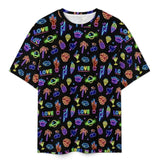 Pride Neon Sign Men's Plus Size Drop Shoulder T-Shirt