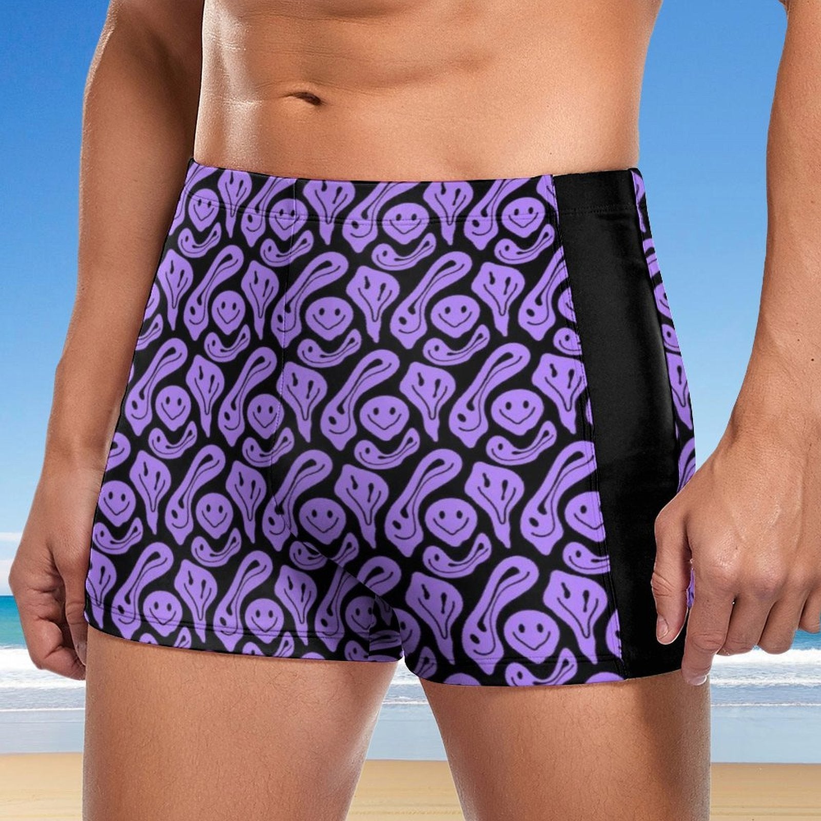 Cartoon Trippy Men's Swimming Trunks Secondary image