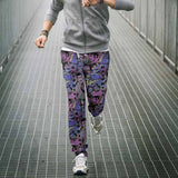 Men's white polyester joggers