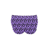 Purple Trippy Smiley Pattern Men's Swimming Briefs