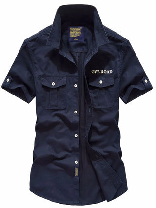 Men's Plus Size Button Up Short Sleeve Shirt