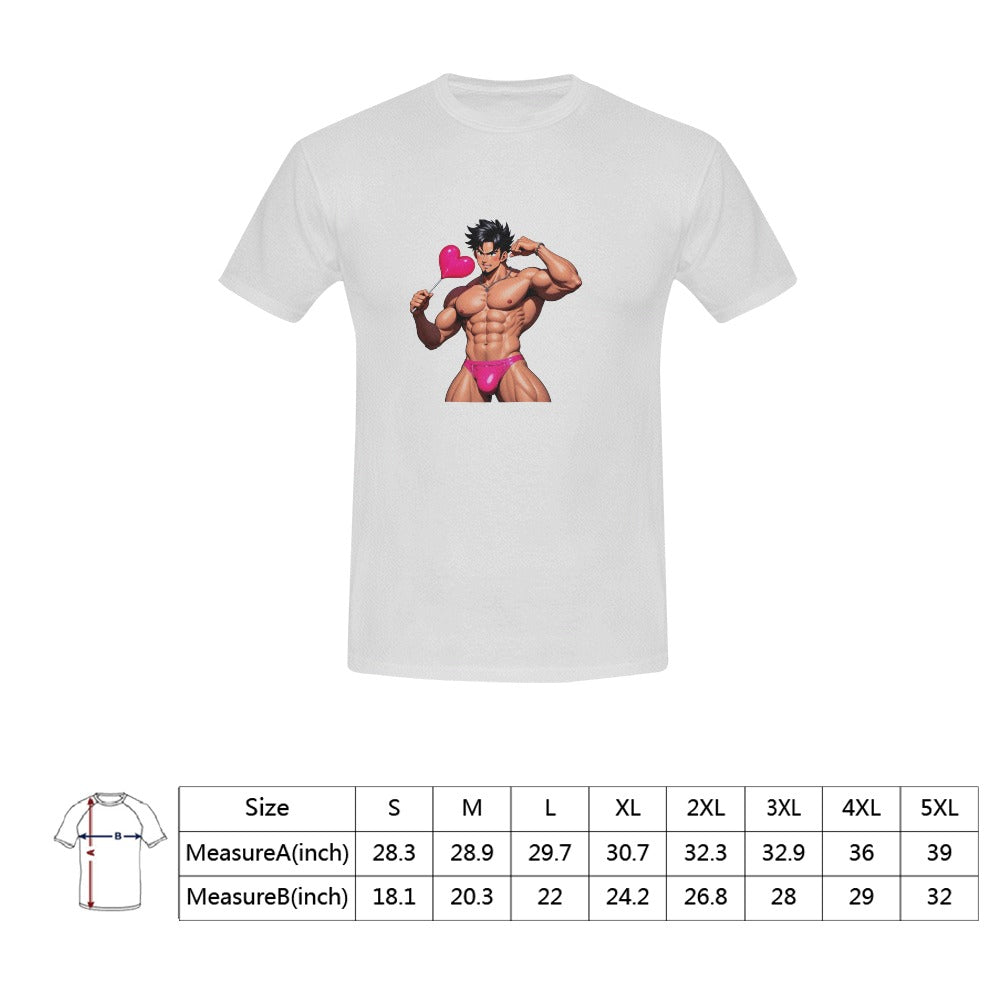 Men's cotton pop art print tops