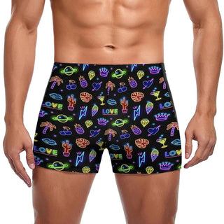 Neon Lights Men's Swimming Trunks