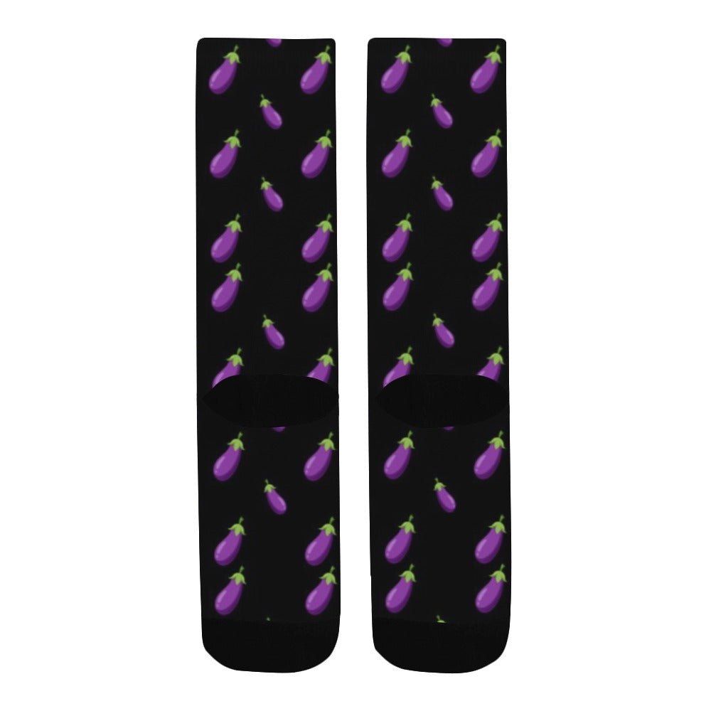 Eggplant Mens Black Socks Secondary image