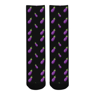Eggplant Mens Black Socks