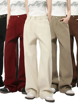 Pocketed Wide Leg Men's Jeans