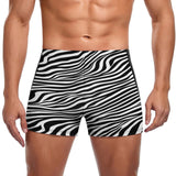 Men's white polyester swim trunks