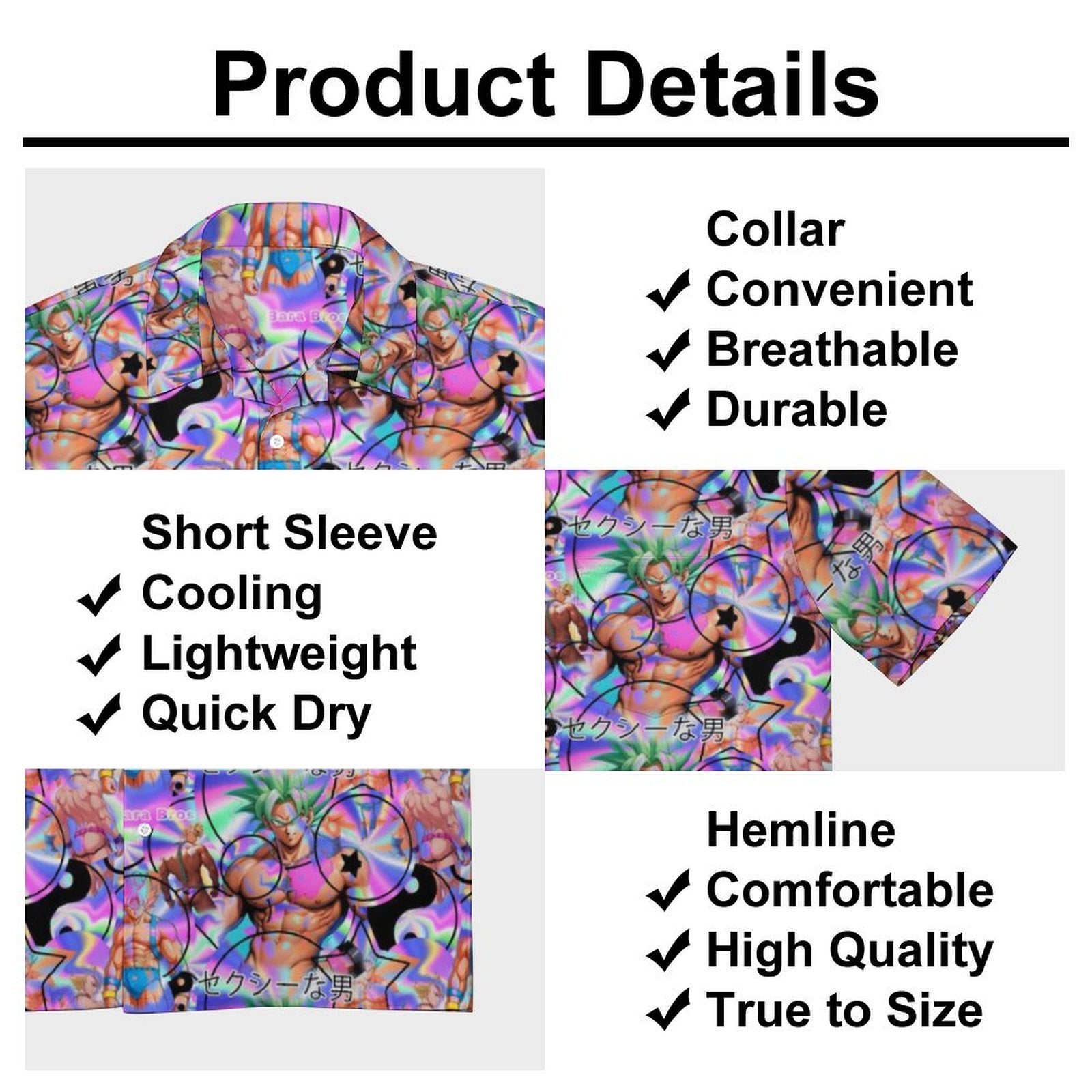 Vaporwave Men's Casual Short Sleeve Shirt