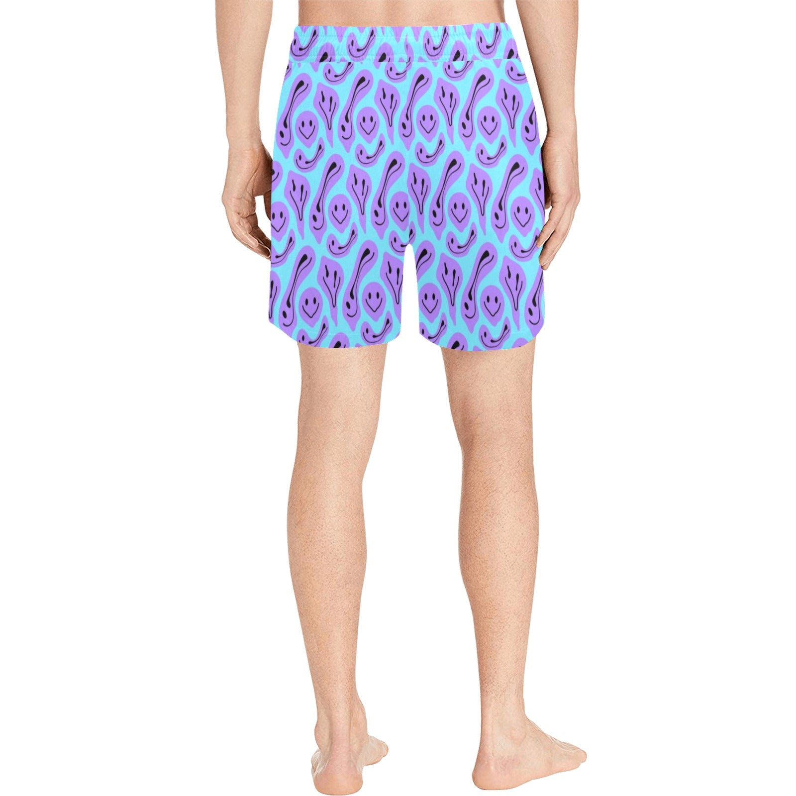 Trippy Vibes Smiley Men's Mid-Length Swim Shorts Secondary image