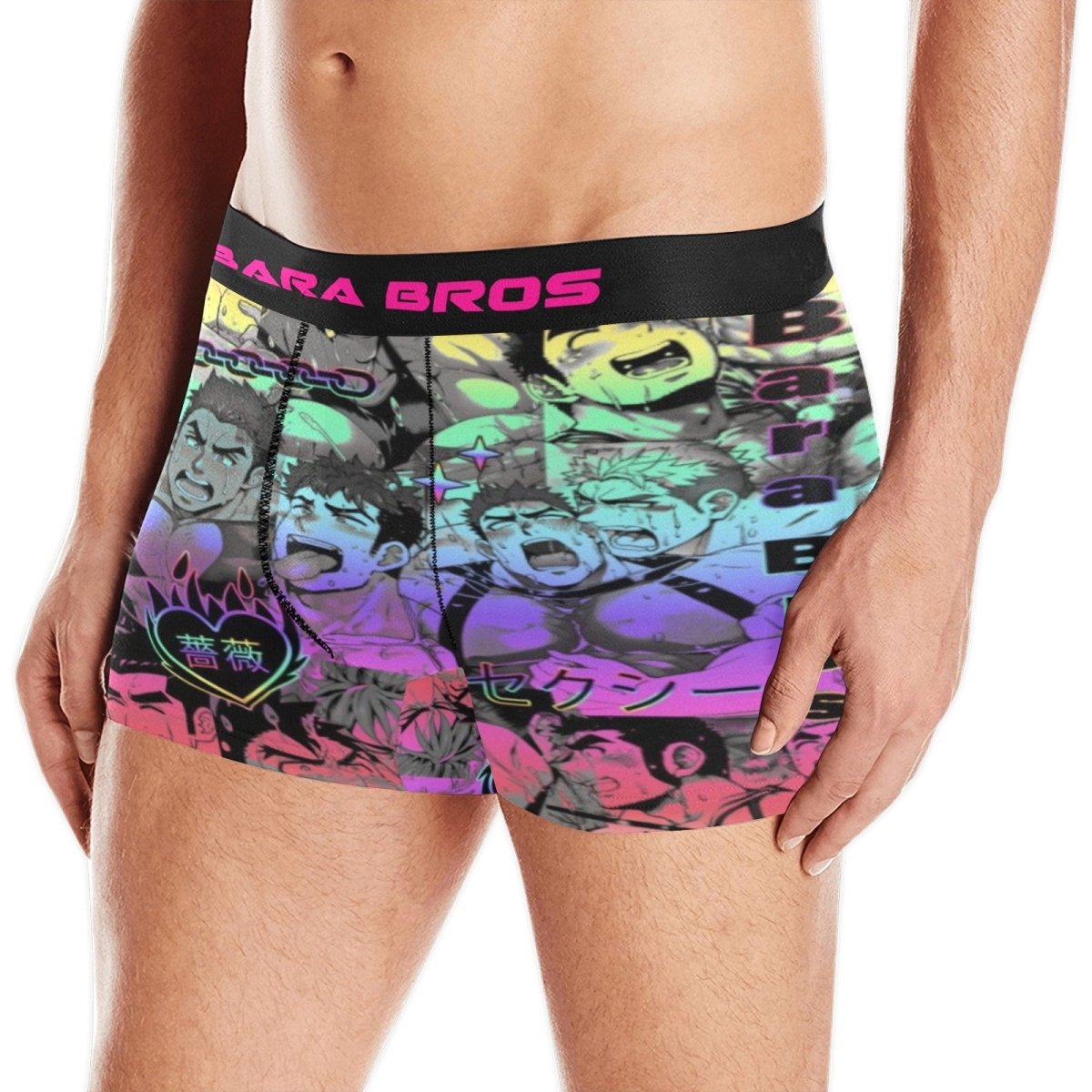 Gay Ahegao Rainbow Pride Party Men's Boxer Briefs Secondary image