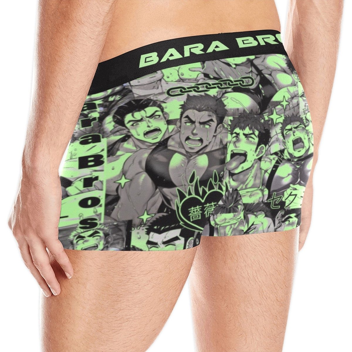 Green Bara Ahegao Men's Boxer Briefs Secondary image